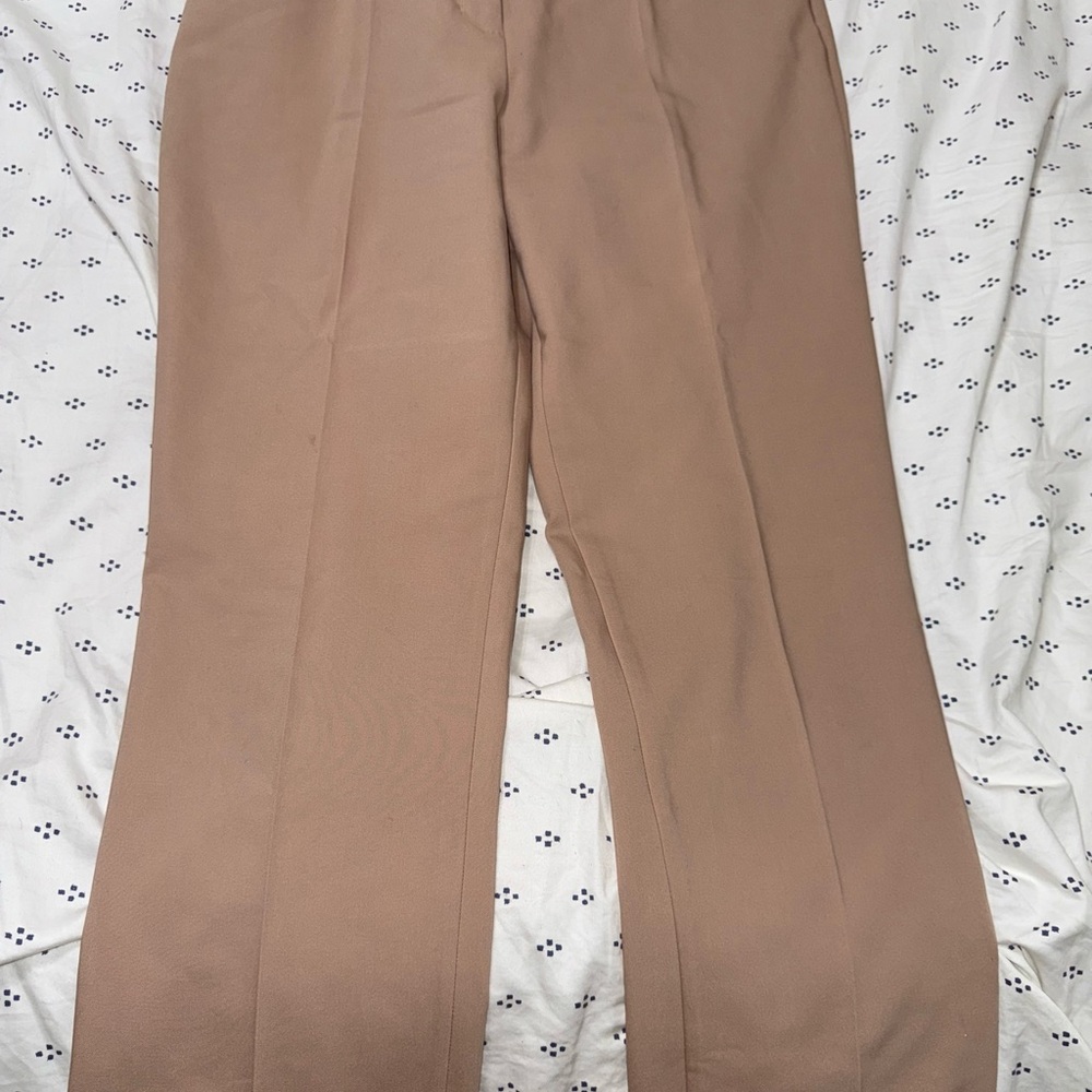 Express Tan Trousers Classic Straight-Leg